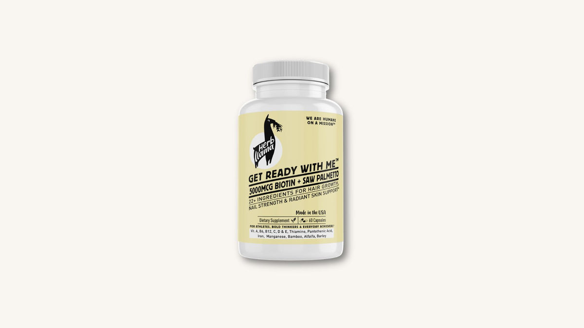 Hair Skin and Nails Supplement with Biotin & Saw Palmetto | GET READY WITH ME™