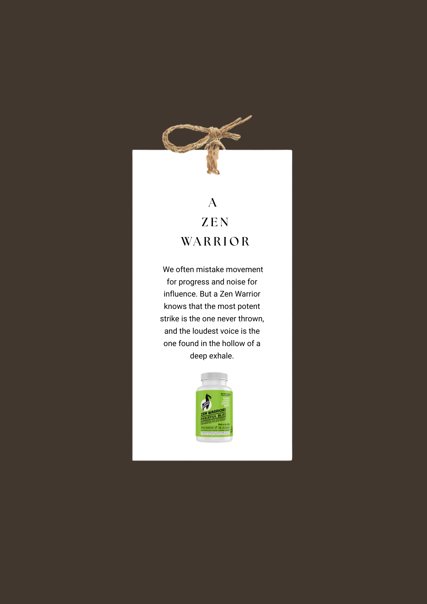 Zen Warriors Peaceful Bliss by Herb Llama – Natural Ashwagandha and Rhodiola Adaptogen Supplement for Stress Relief, Anxiety Support, and Mental Clarity