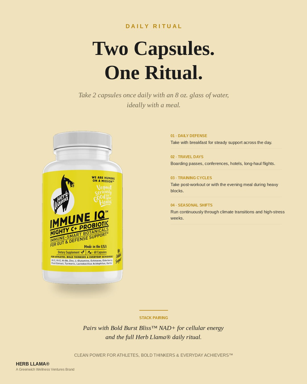 Probiotic Immune Support, Elderberry, Zinc, Vit C | IMMUNE IQ+™