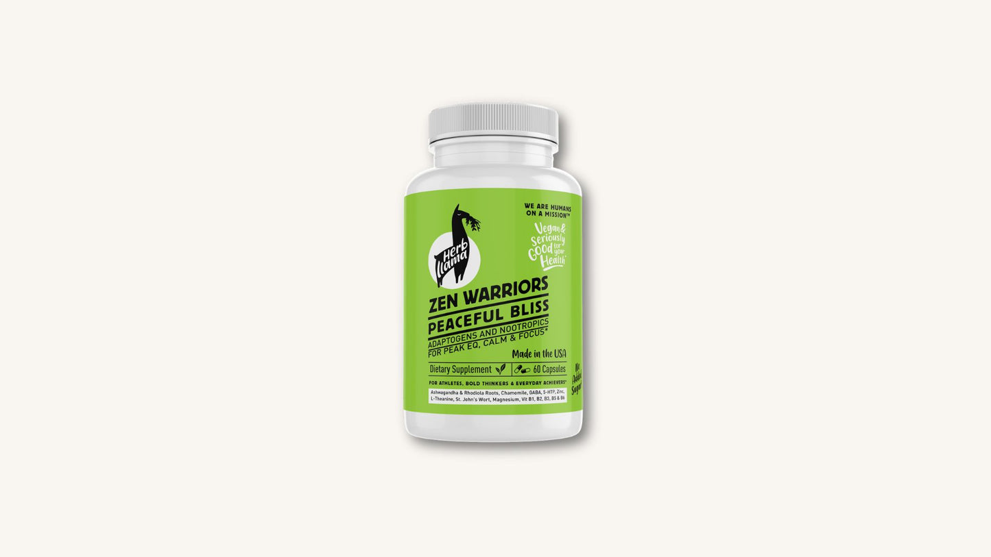 19 Adaptogen + Nootropic Stack  | Zen Warriors Peaceful Bliss™