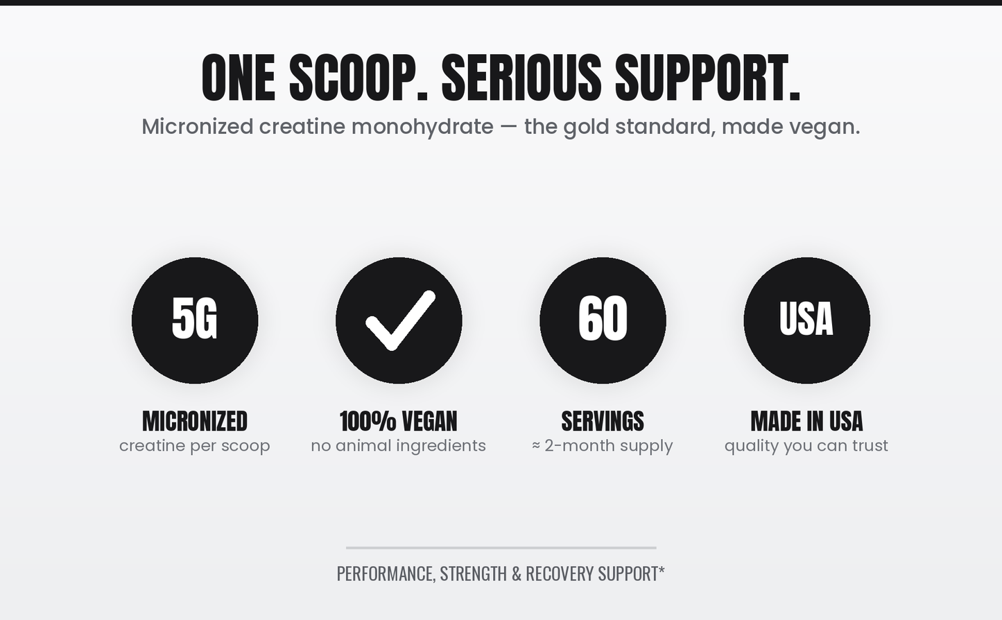 Micronized Creatine Monohydrate 5g | WORKOUT SIDEKICK™