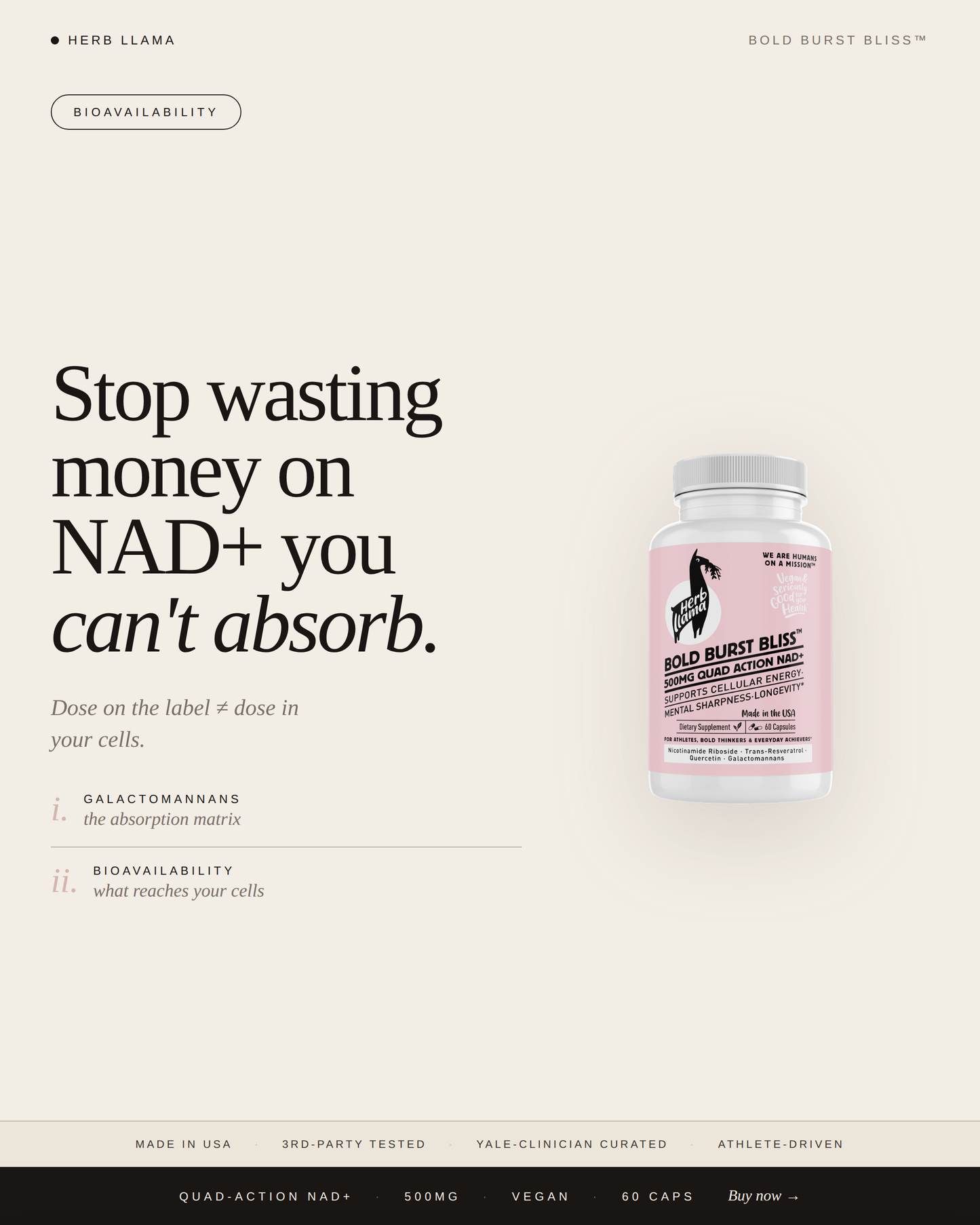 NAD+ & Resveratrol Quad-Action Protocol | BOLD BURST BLISS™