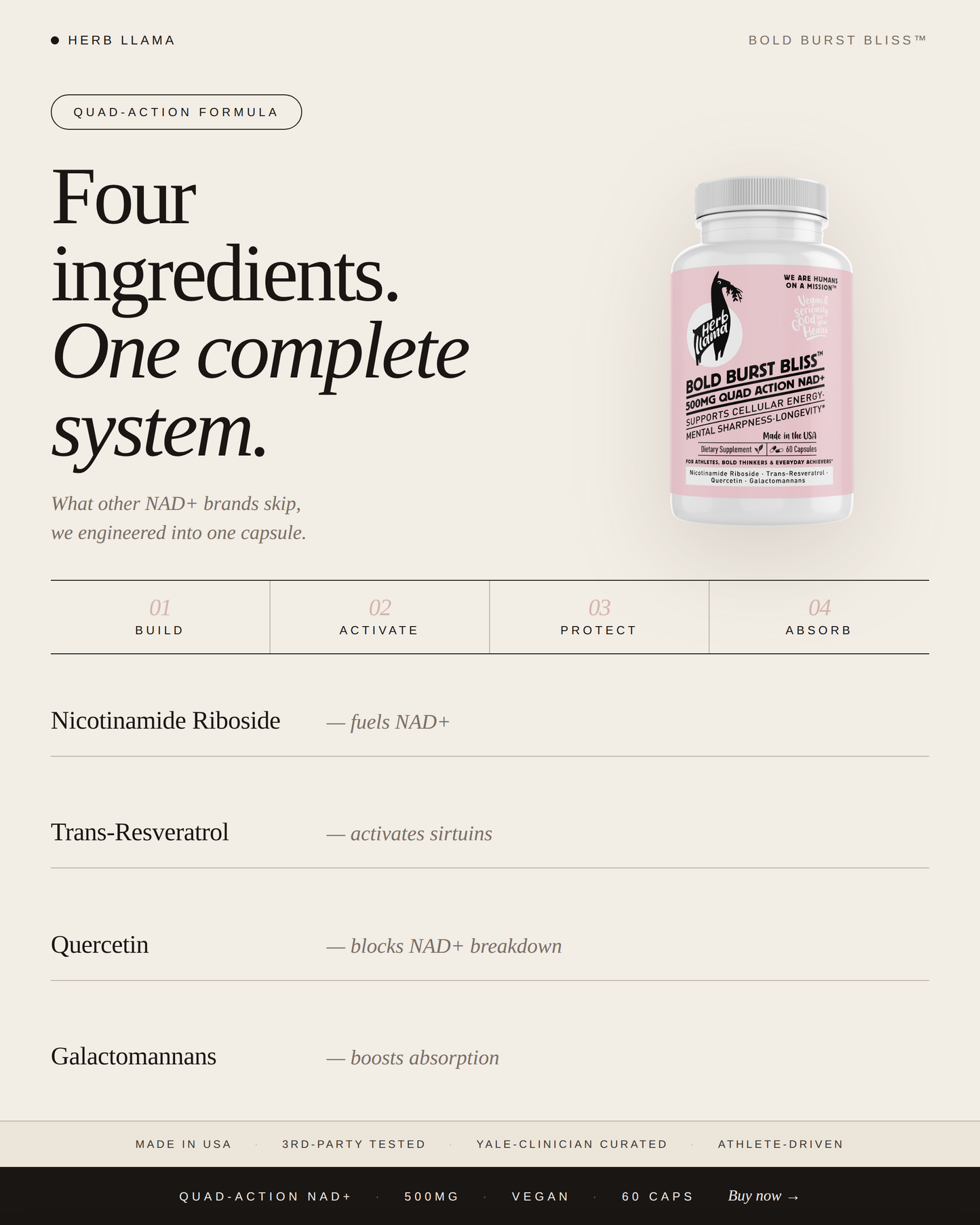 NAD+ & Resveratrol Quad-Action Protocol | BOLD BURST BLISS™